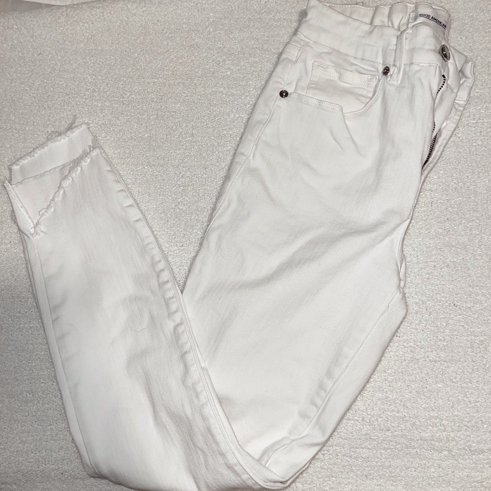 White Good American Skinny Jeans